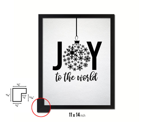 Joy to the world Holiday Season Gifts Wood Framed Print Home Decor Wall Art