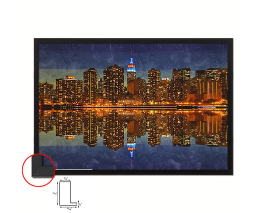 New York Midtown Manhattan skyline Landscape Painting Print Art Frame Home Wall Decor Gifts