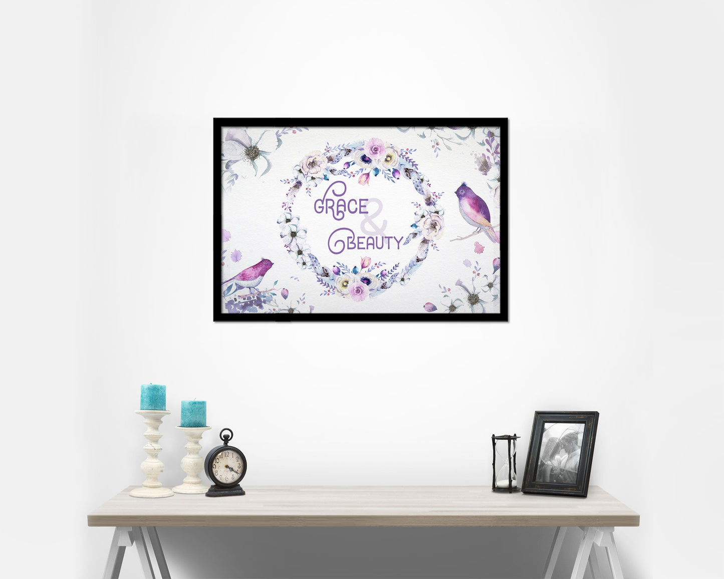 Grace wins Quote Framed Print Wall Decor Art Gifts