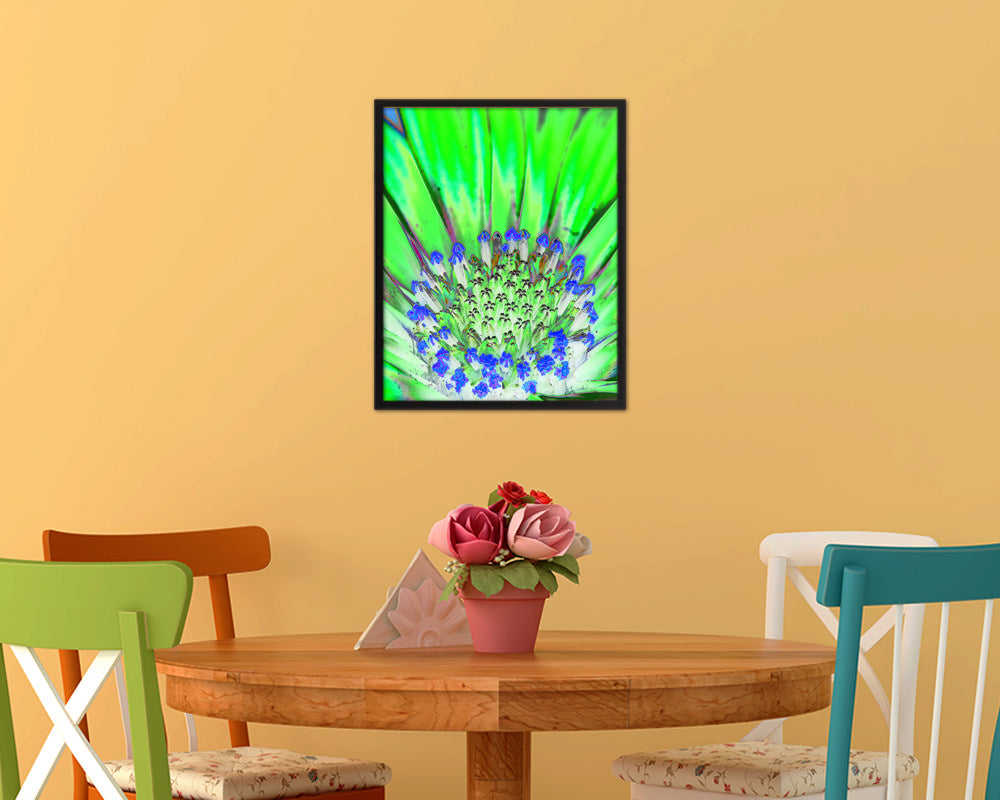 Gazania Green Flower Wood Framed Paper Print Wall Decor Art Gifts