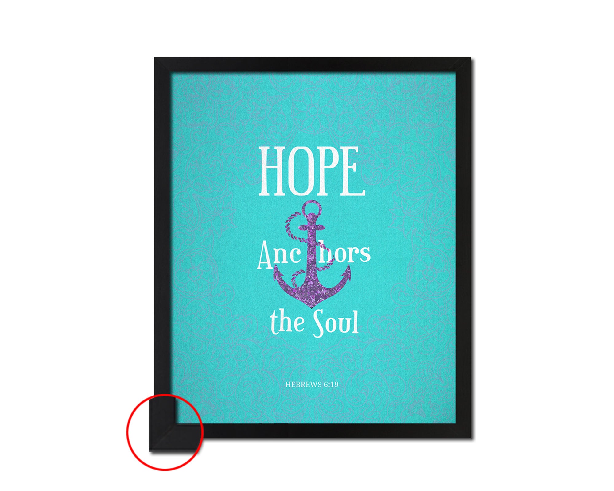 Anchor Bible Verse Picture Frame Gift - An Anchor for the Soul Hebrews  6:19