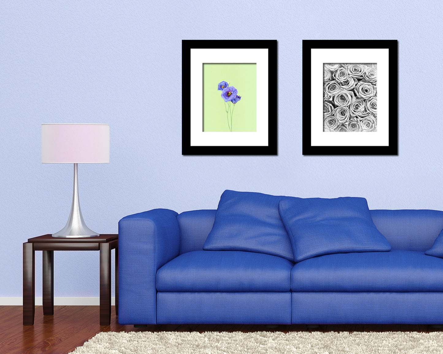 Eustoma Colorful Plants Art Wood Framed Print Wall Decor Gifts