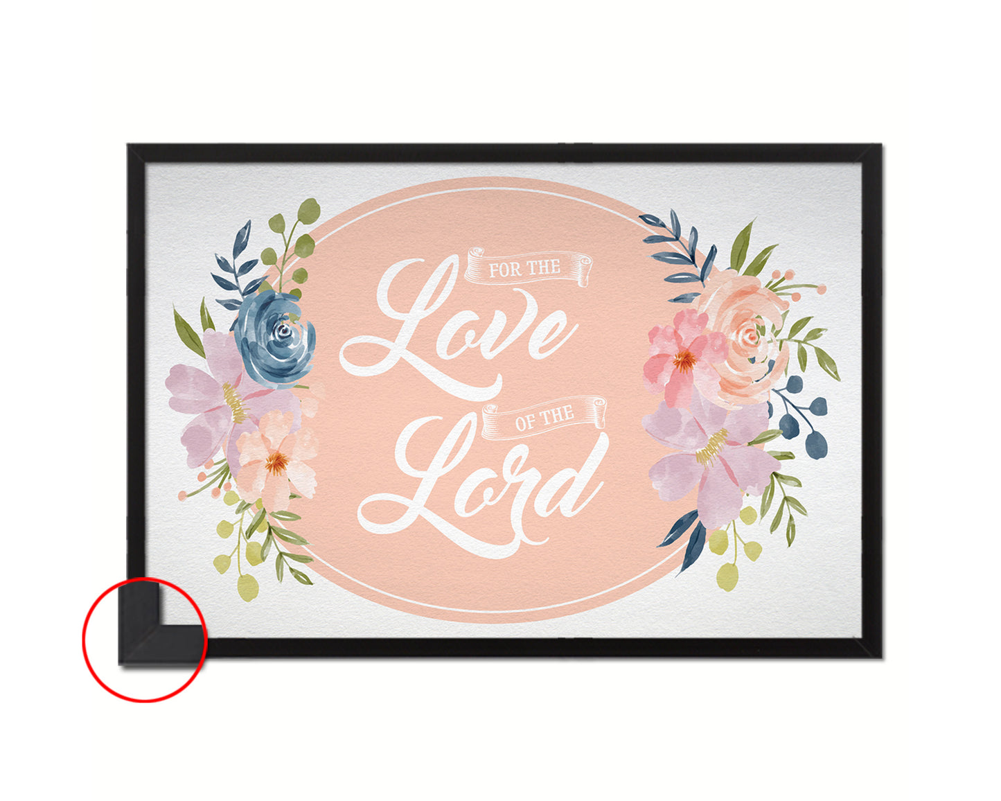 For the love fo the Lord Bible Verse Scripture Framed Art