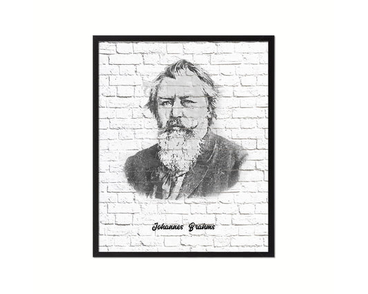 Johannes Brahms Classical Music Framed Print Orchestra Teacher Gifts Home Wall Decor