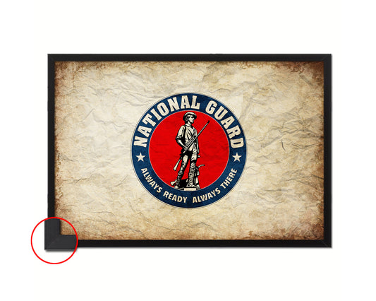 Seal of the United States National Guard Vintage Military Flag Framed Print Sign Decor Wall Art Gifts