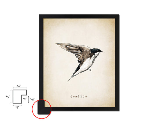 Swallow Vintage Bird Fine Art Paper Prints Home Decor Wall Art Gifts