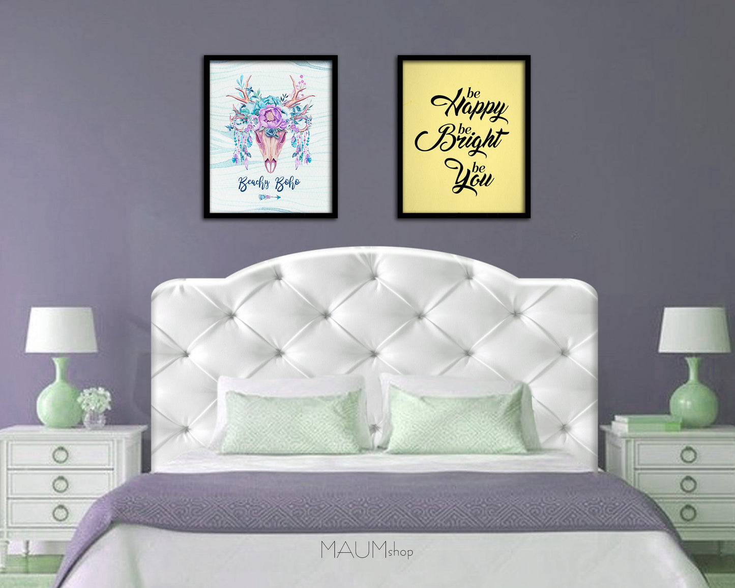 Be happy be bright be you Quote Framed Print Wall Decor Art Gifts