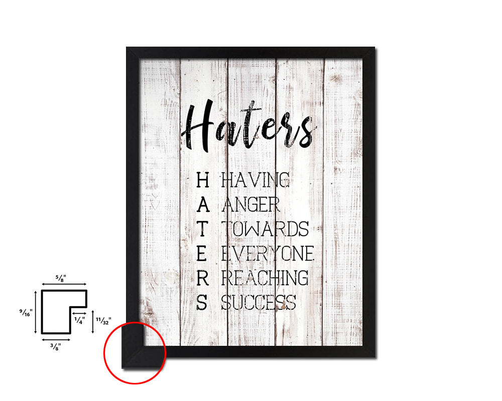 Hatyers White Wash Quote Framed Print Wall Decor Art