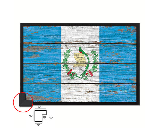 Guatemala Country Wood Rustic National Flag Wood Framed Print Wall Art Decor Gifts