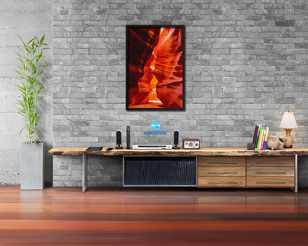 Magical Antelope Canyon Northern Arizona Artwork Painting Print Art Frame Home Wall Decor Gifts