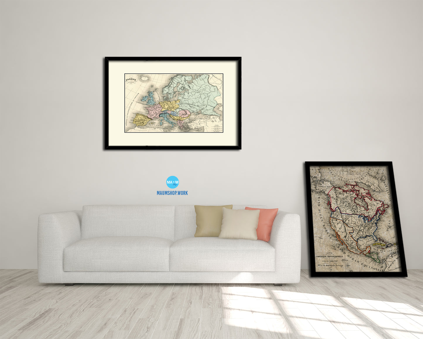 Europe Ancienne Old Map Framed Print Art Wall Decor Gifts