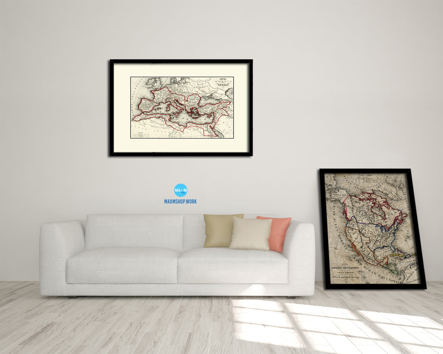 Europe Roman Empire Old Map Framed Print Art Wall Decor Gifts