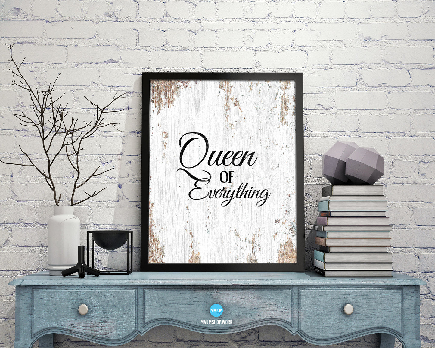 Queen of Everythig Rainbow Pride Peace Right Justice Poster Wood Framed Wall Decor Print Gifts