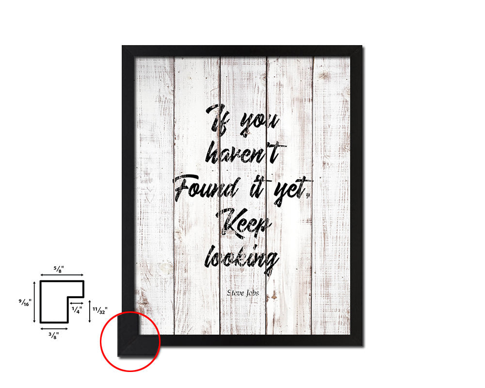 If you haven't found it, Steve Jobs White Wash Quote Framed Print Wall Decor Art