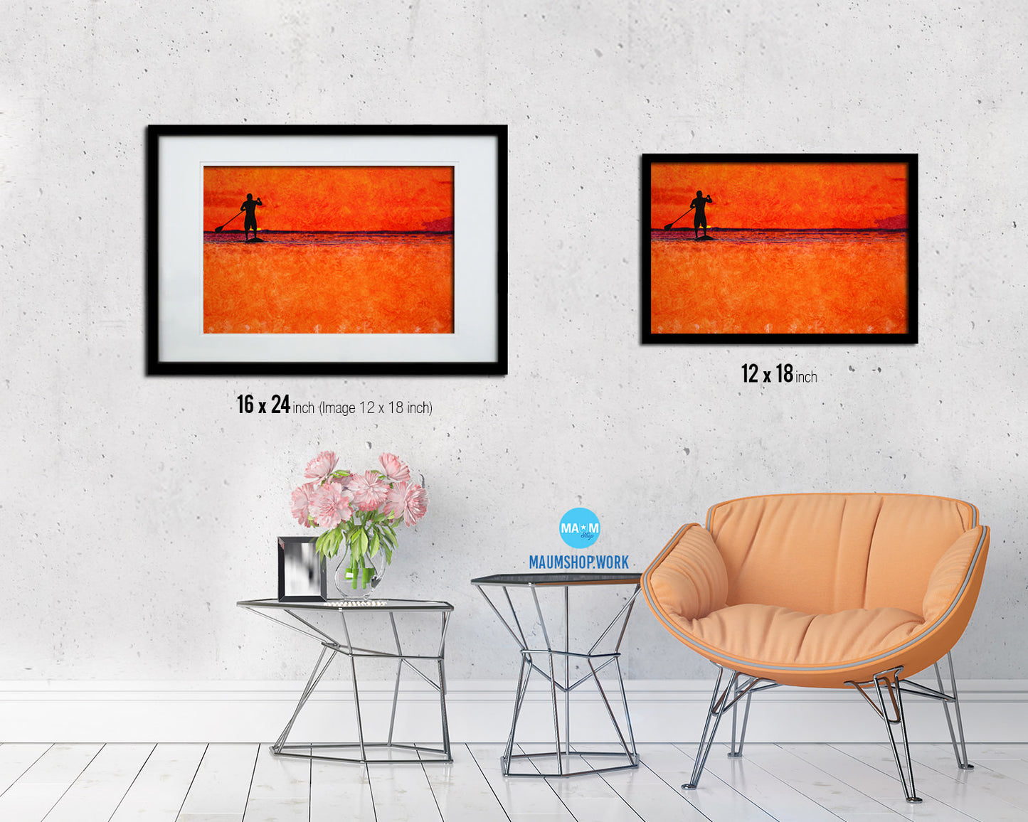 Beautiful Color Sunset Island Artwork Painting Print Art Frame Home Wall Decor Gifts