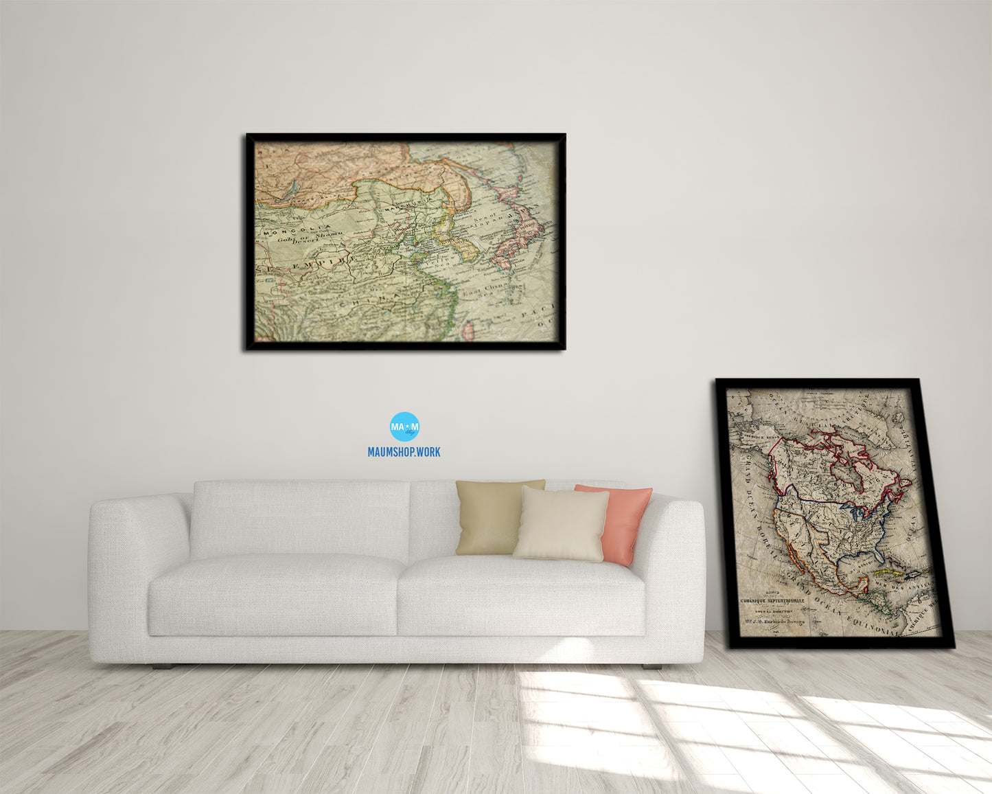 Europe and Asia Historical Map Framed Print Art Wall Decor Gifts