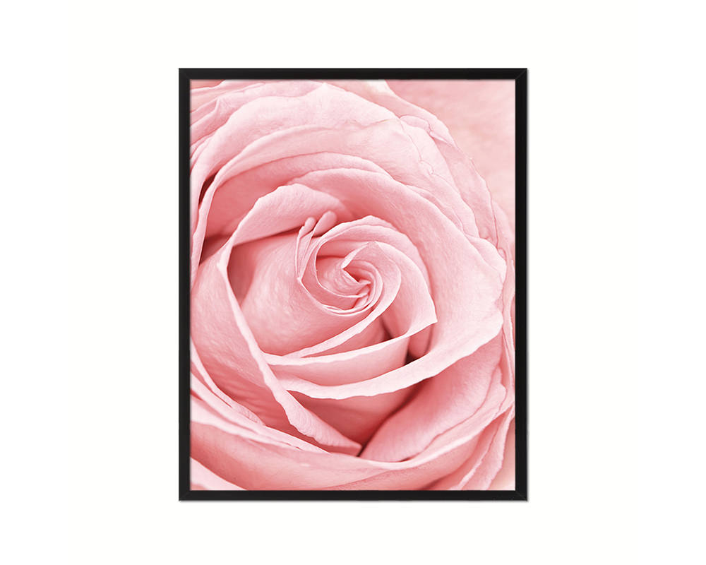 Rose Pink Flower Wood Framed Paper Print Wall Decor Art Gifts