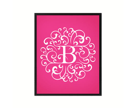 Letter B Mandela Monogram Framed Print Wall Art Decor Gifts