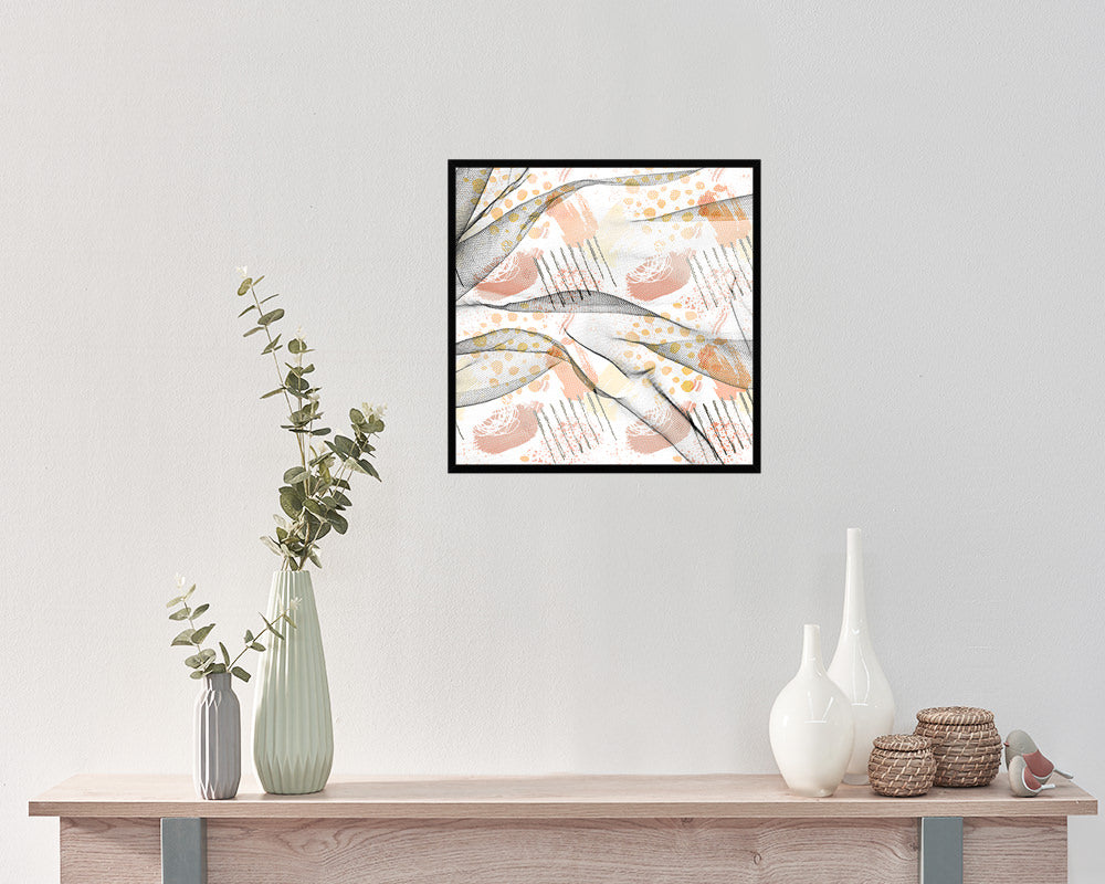 Abstract Orange Artwork Wood Frame Gifts Modern Wall Decor Art Prints