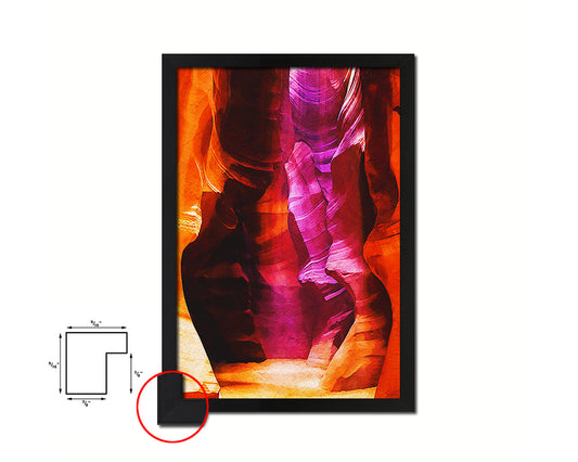 Antelope Slot Canyon Northern Arizona Artwork Painting Print Art Frame Home Wall Decor Gifts