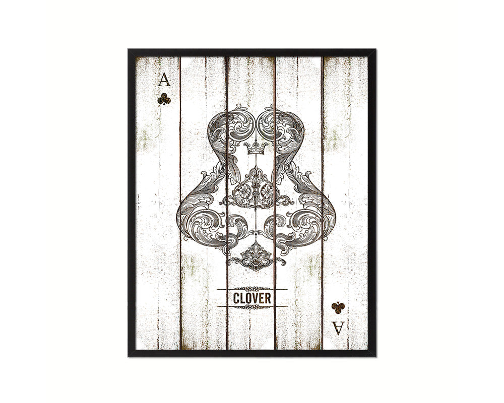 Diamond Ace Cards Fine Art Paper Prints Wood Framed Wall Art Decor Gifts