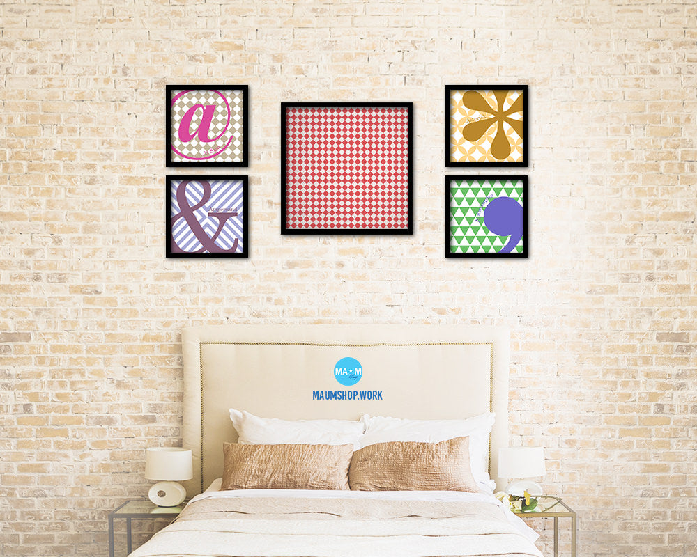 Geometric Abstract Artwork Wood Frame Gifts Modern Wall Decor Art Prints