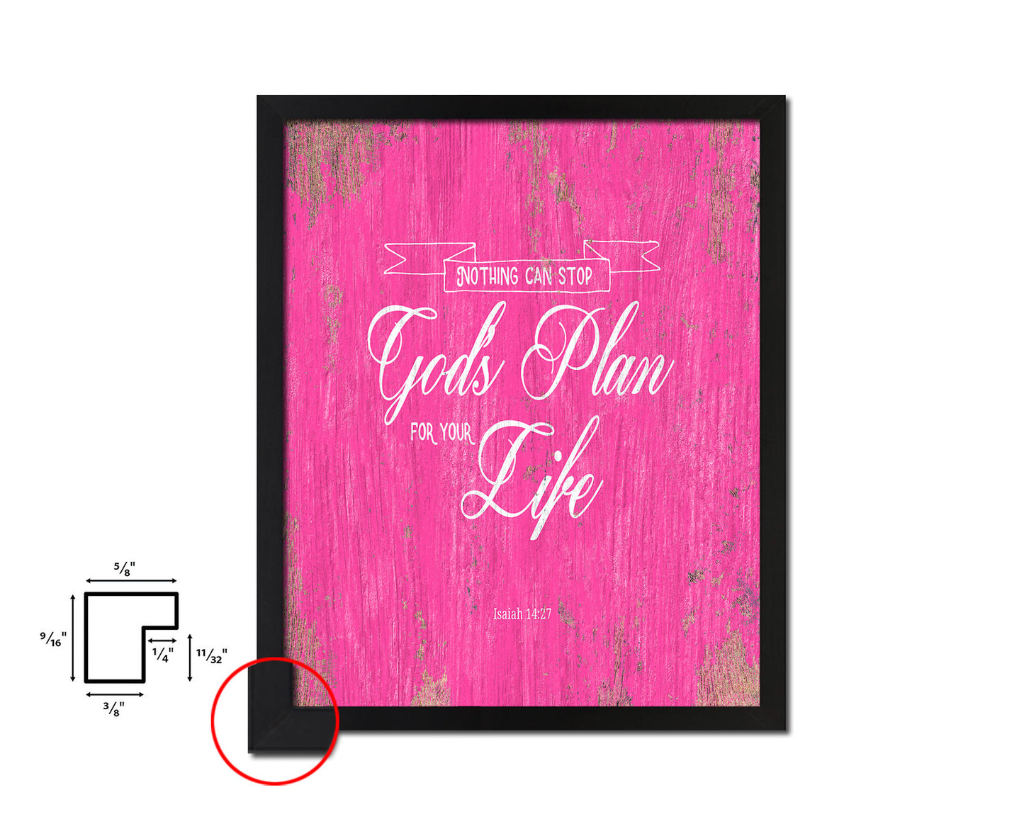 Nothing can stop God's plan for your life, Isaiah 14:27 Quote Framed Print Home Decor Wall Art Gifts