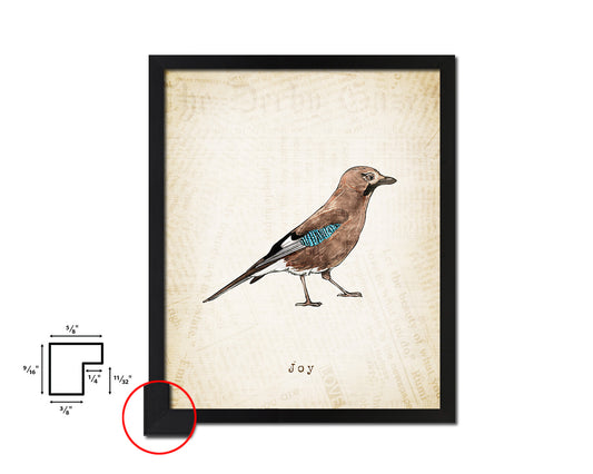 Joy Vintage Bird Fine Art Paper Prints Home Decor Wall Art Gifts