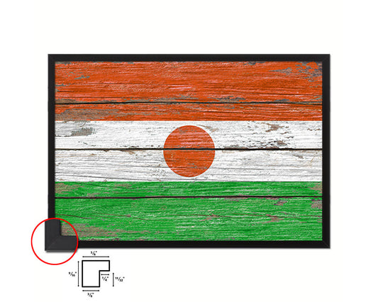 Niger Country Wood Rustic National Flag Wood Framed Print Wall Art Decor Gifts