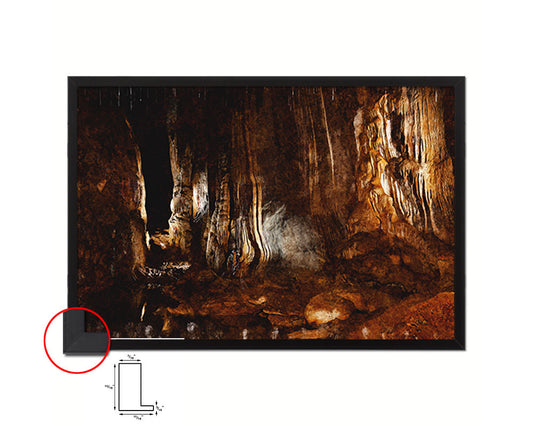 Stalactites and Stalagmites Cave Artwork Painting Print Art Frame Home Wall Decor Gifts