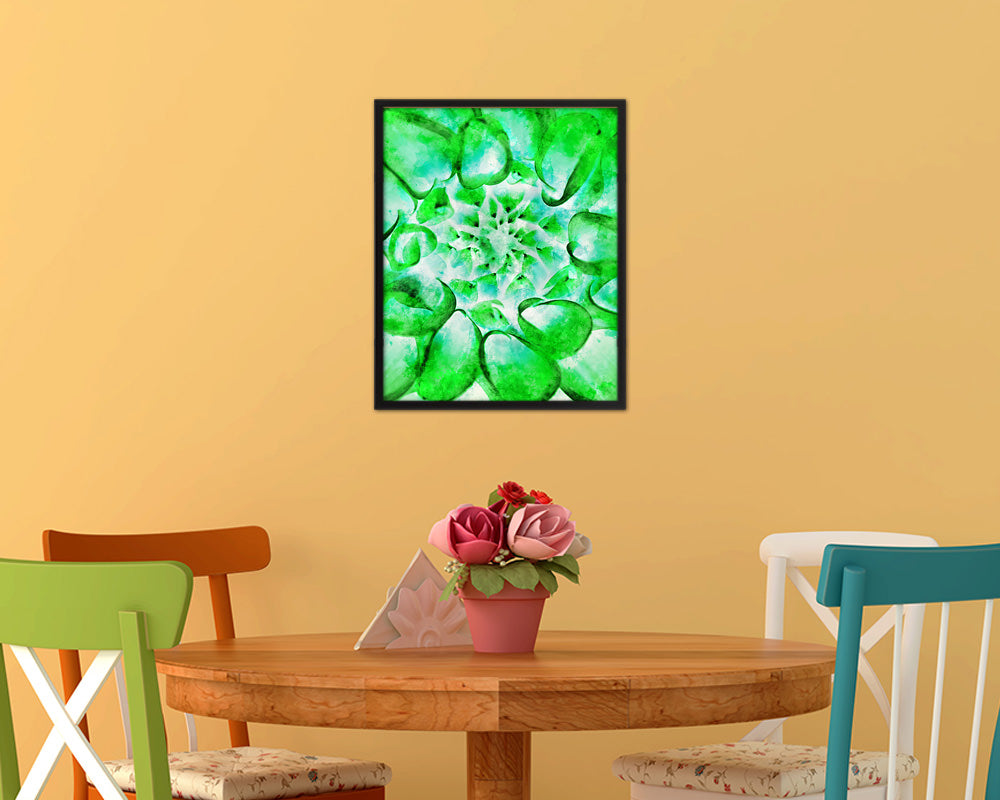 Chrysanthemum Green Flower Wood Framed Paper Print Wall Decor Art Gifts