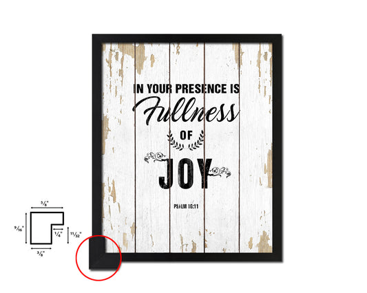 In your presence is fullness of joy Quote Framed Print Home Decor Wall Art Gifts