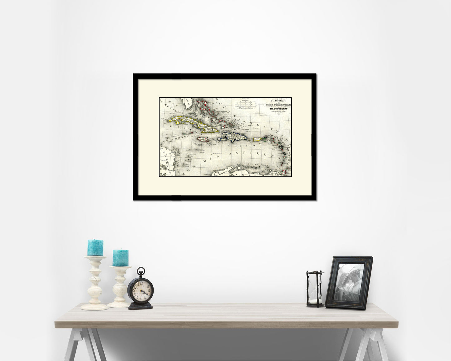 West Indies and Caribbean 1846 Old Map Framed Print Art Wall Decor Gifts