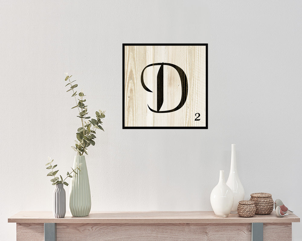 Scrabble Letters D Word Art Personality Sign Framed Print Wall Art Decor Gifts