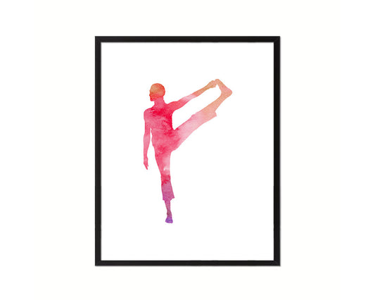 Big Toe Pose Padangusthasana Yoga Wood Framed Print Wall Decor Art Gifts