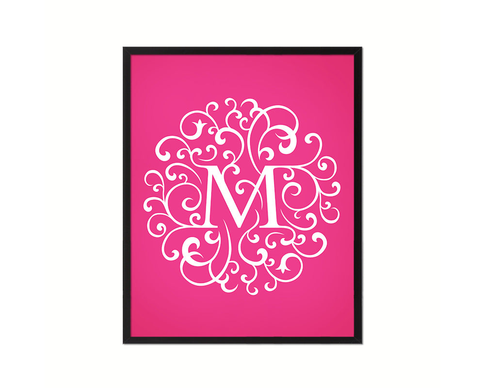 Letter M Mandela Monogram Framed Print Wall Art Decor Gifts