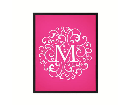 Letter M Mandela Monogram Framed Print Wall Art Decor Gifts