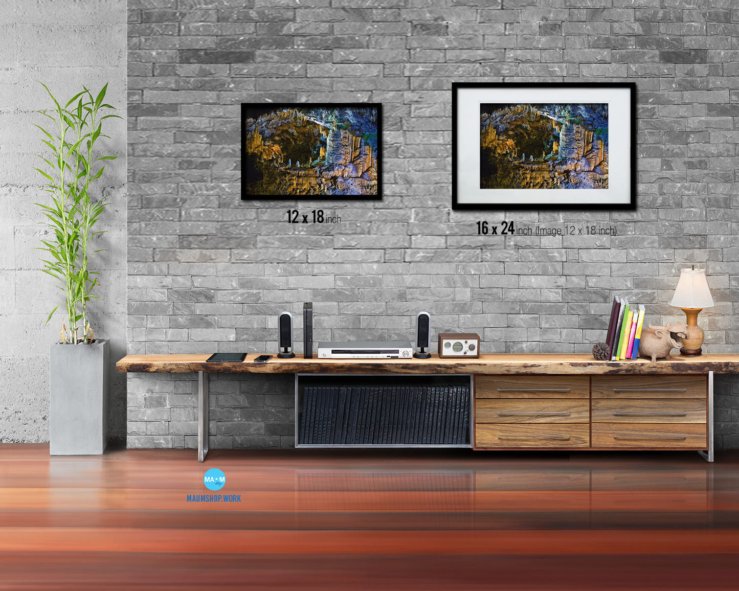 Beautiful Cave Artwork Painting Print Art Frame Home Wall Decor Gifts