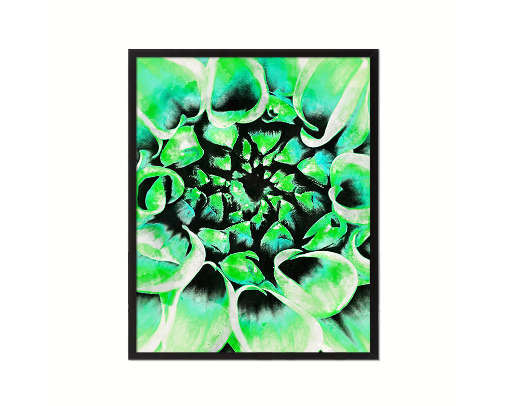 Chrysanthemum Green Flower Wood Framed Paper Print Wall Decor Art Gifts