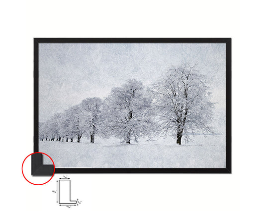 Snow White Winter Season Artwork Painting Print Art Frame Home Wall Decor Gifts