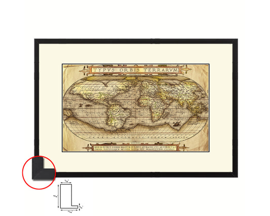 World Ocean Currents 1872 Old Map Framed Print Art Wall Decor Gifts