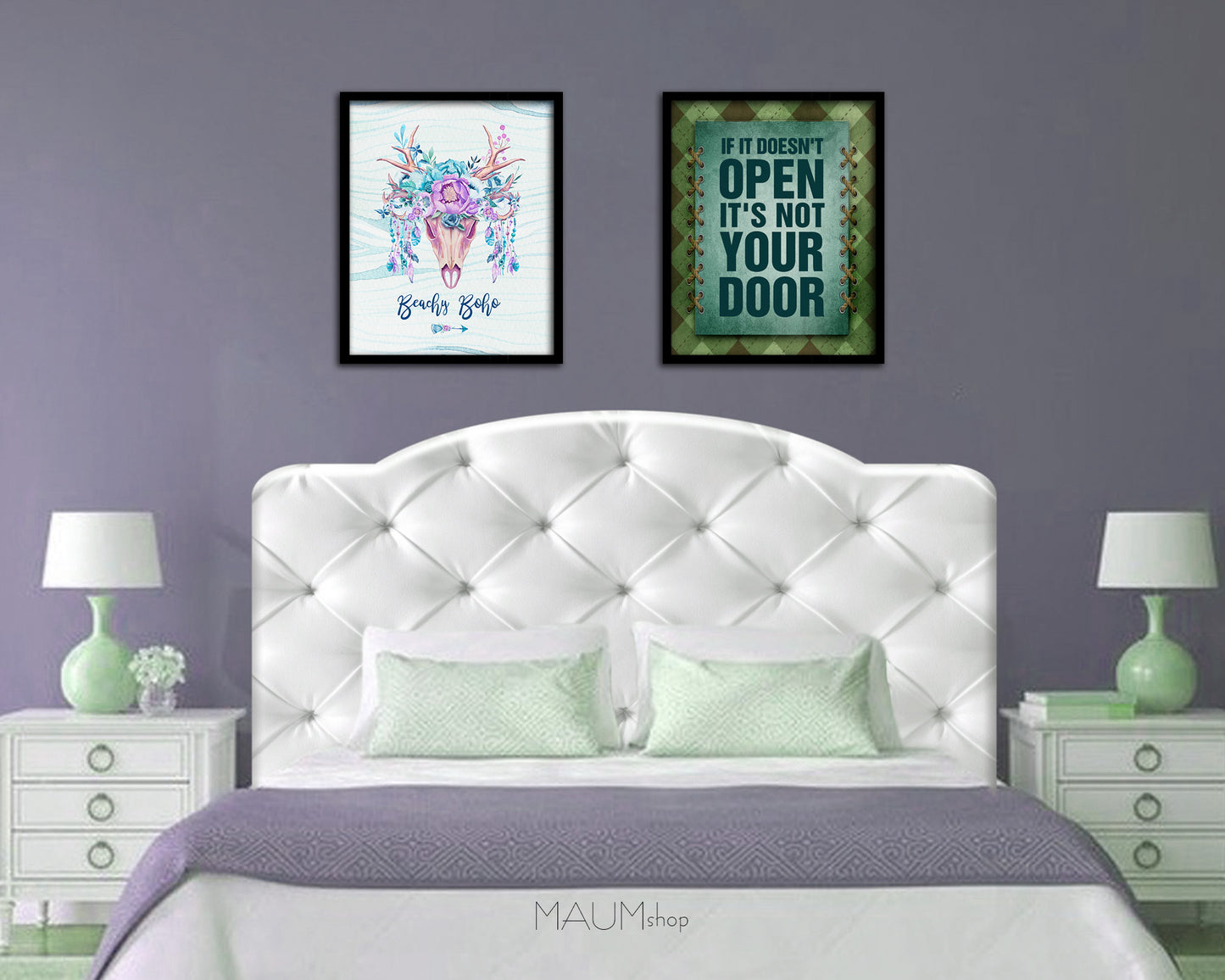 If it doesn't open its not your door Quote Framed Print Wall Decor Art Gifts