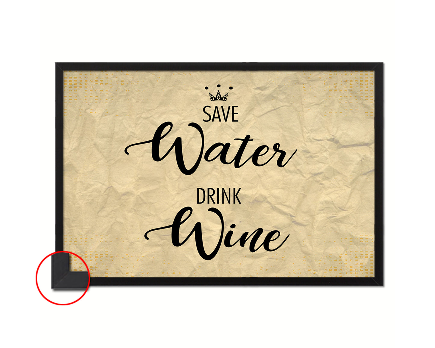 Save water drink b*r Quote Framed Print Wall Decor Art Gifts