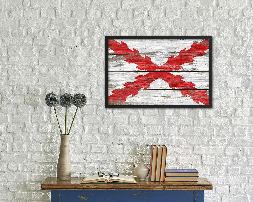 Spanish Ensign Spain Royal War Wood Rustic Flag Wood Framed Print Wall Art Decor Gifts