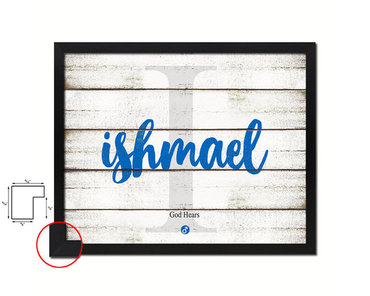 Ishmael Personalized Biblical Name Plate Art Framed Print Kids Baby Room Wall Decor Gifts