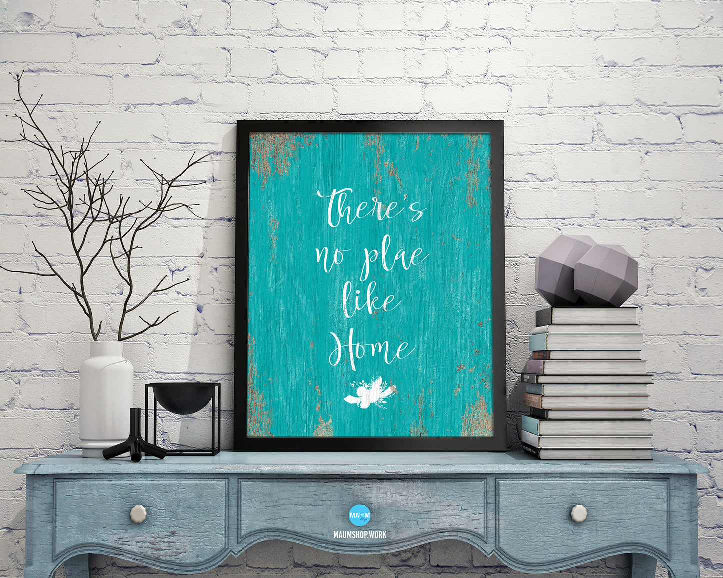 There’s no place like home Rainbow Pride Peace Right Justice Poster Wood Frame Print Art