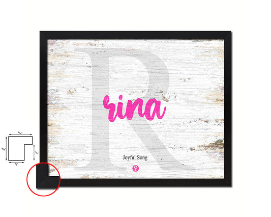 Rina Personalized Biblical Name Plate Art Framed Print Kids Baby Room Wall Decor Gifts