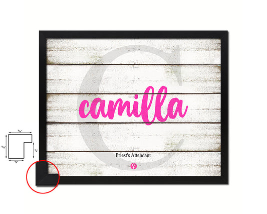 Camilla Personalized Biblical Name Plate Art Framed Print Kids Baby Room Wall Decor Gifts