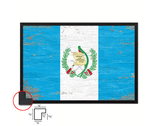 Guatemala Shabby Chic Country Flag Wood Framed Print Wall Art Decor Gifts