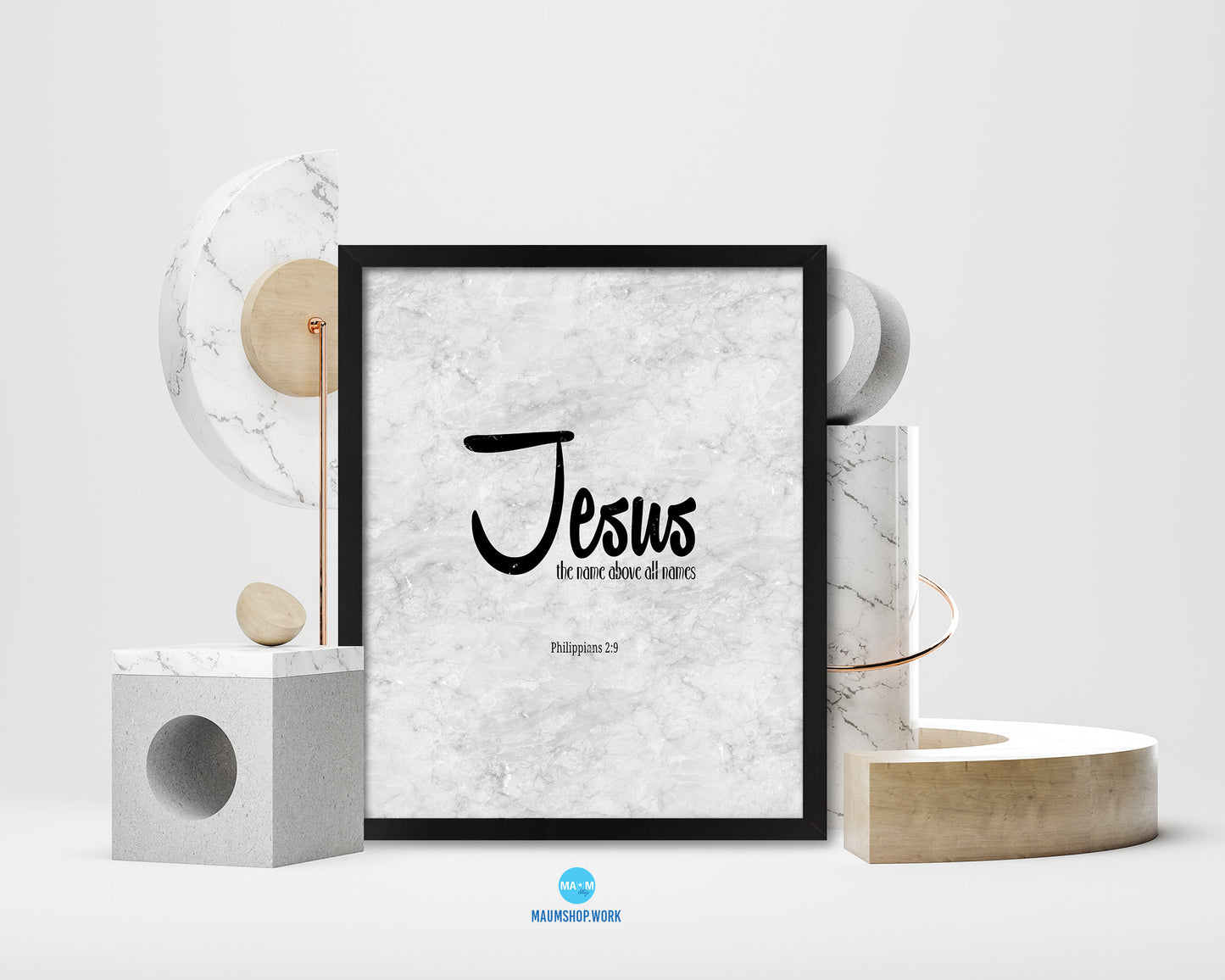 Jesus the name above all names, Philippians 2:9 Bible Scripture Verse Framed Art